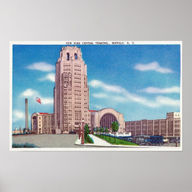 Außenansicht des NY Central Terminal Bldg Poster (Vorne)