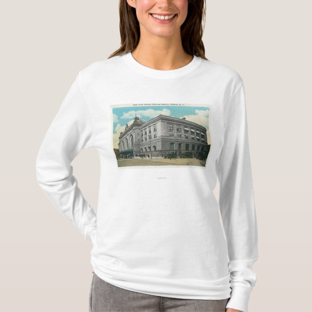 Außenansicht des NY ZentralBahnhofs T-Shirt (Vorderseite)
