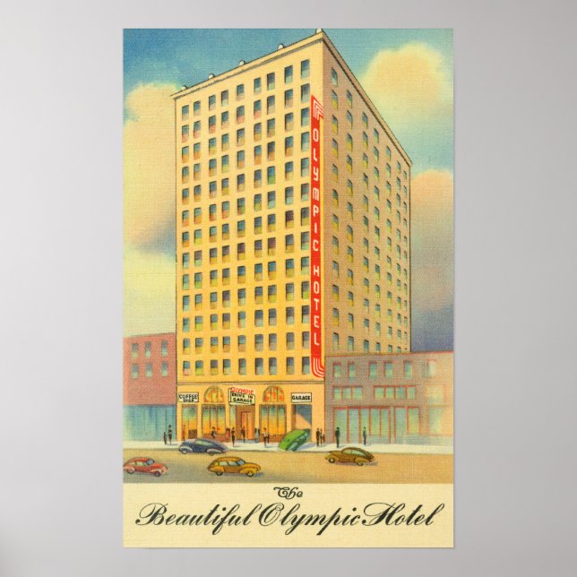 Außenansicht des olympischen Hotels Poster (Vorne)