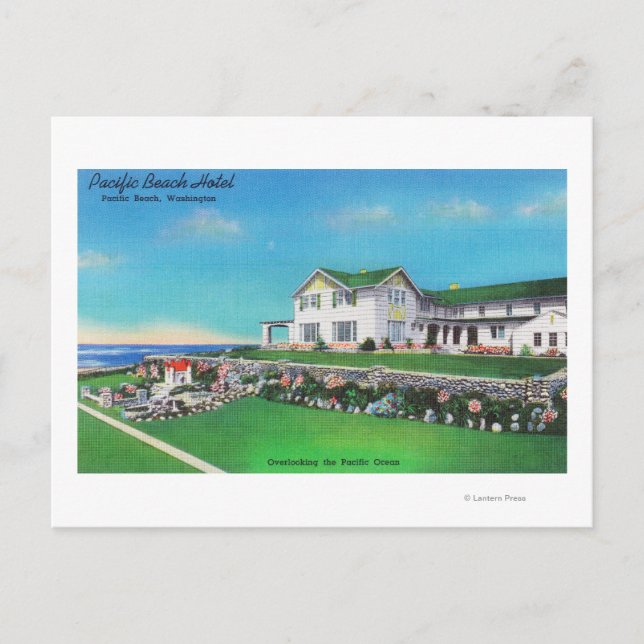 Außenansicht des Pacific Beach Hotels Postkarte (Vorderseite)