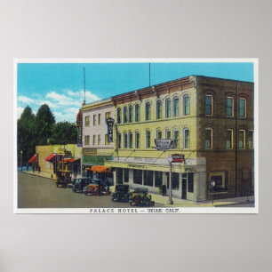 Außenansicht des Palace Hotel Ukiah, CA Poster