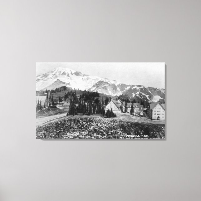 Außenansicht des Paradieses Inn Leinwanddruck (Vorderseite)