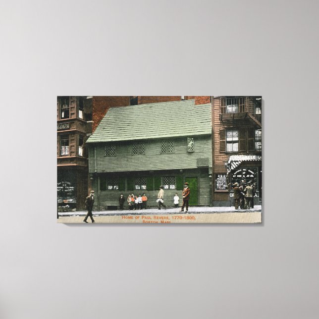 Außenansicht des Paul Revere House # 4 Leinwanddruck (Vorderseite)