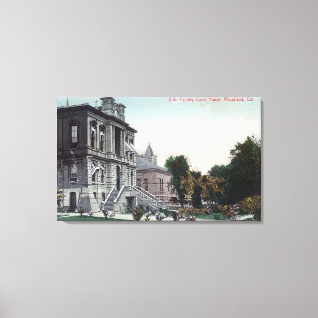 Außenansicht des Polo Landkreis Court House Leinwanddruck (Vorderseite)