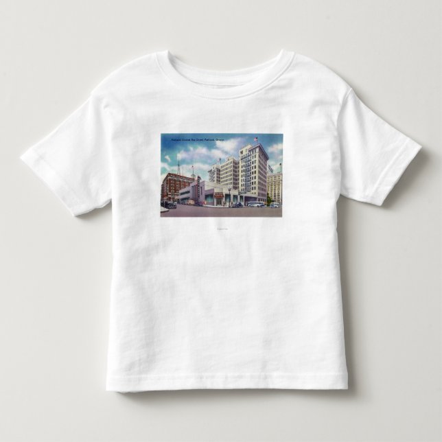 Außenansicht des Portland-Zentralbusses Kleinkind T-shirt (Vorderseite)
