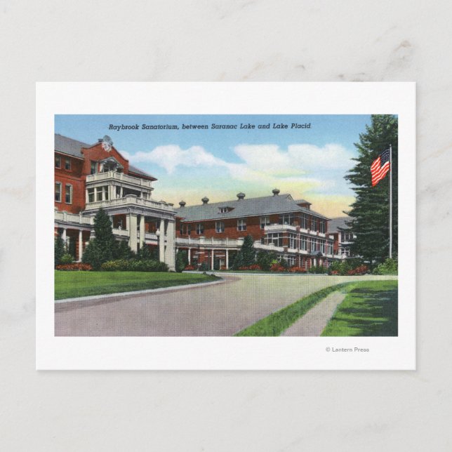 Außenansicht des Sanatoriums von Raybrook Postkarte (Vorderseite)