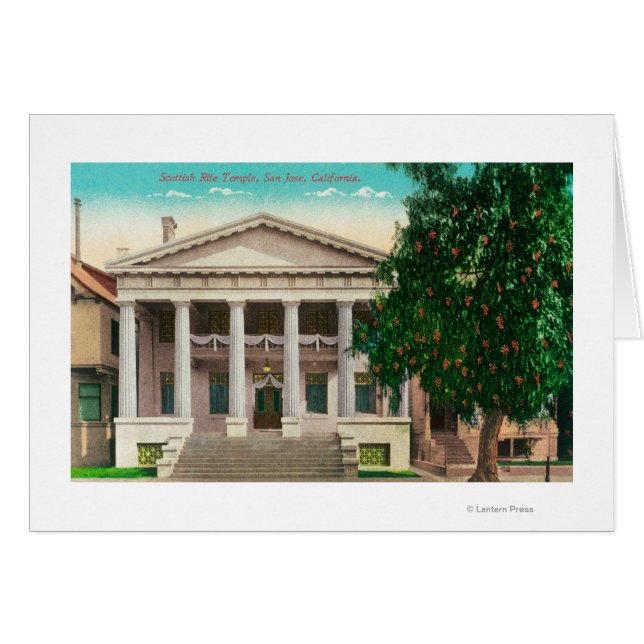 Außenansicht des schottischen Rite-Tempels (Vorderseite (Horizontal))