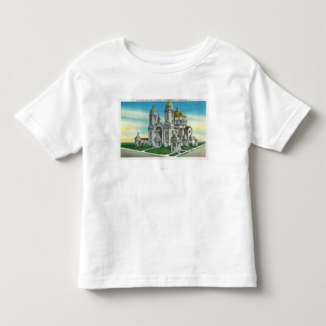 Außenansicht des Schreins unserer Dame von Kleinkind T-shirt (Vorderseite)