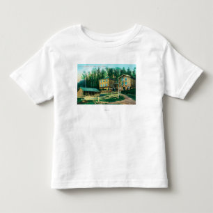 Außenansicht des Schulhauses und -post Kleinkind T-shirt