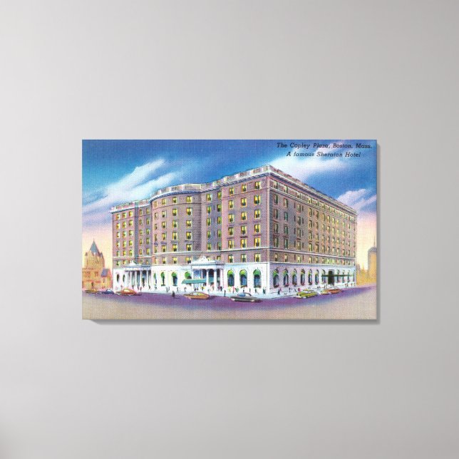 Außenansicht des Sheraton Hotel in Copley Leinwanddruck (Vorderseite)