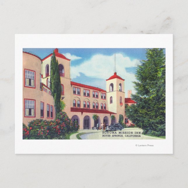Außenansicht des Sonoma Mission Inn Postkarte (Vorderseite)