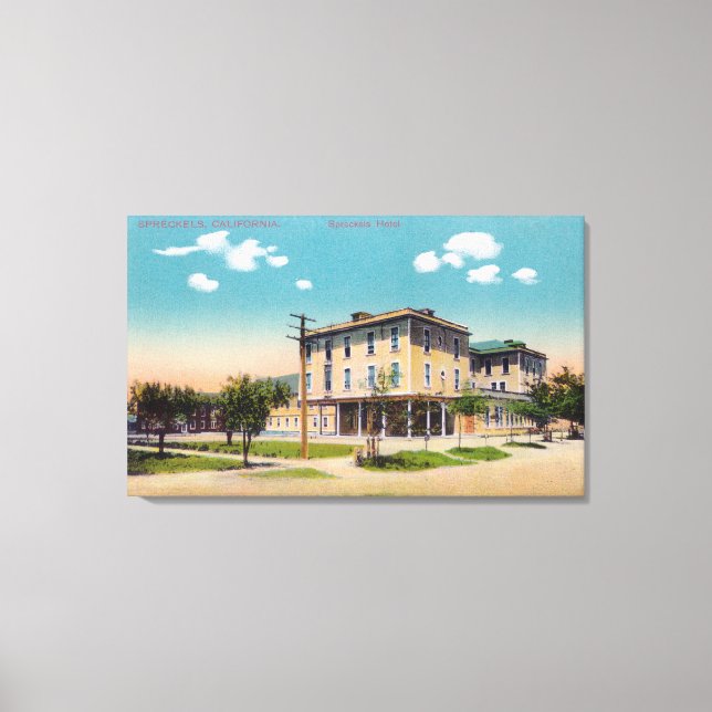 Außenansicht des Spreckels Hotel Leinwanddruck (Vorderseite)