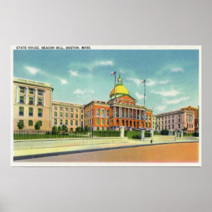 Außenansicht des Staats-Hauses auf Leuchtfeuer Poster