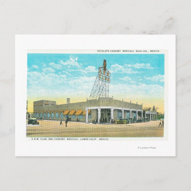 Außenansicht des Tecolote Cabaret Postkarte (Vorderseite)