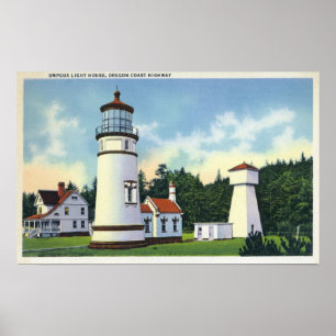 Außenansicht des Umpqua LighthouseCoast Poster