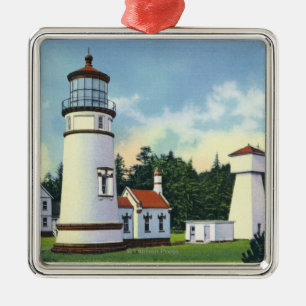 Außenansicht des Umpqua LighthouseCoast Silbernes Ornament