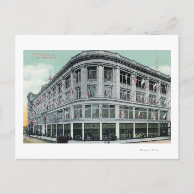 Außenansicht des Weißen Hauses Postkarte (Vorderseite)