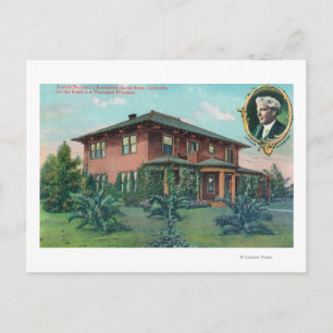 Außenansicht des Wohnsitzes von Luther Burbank Postkarte