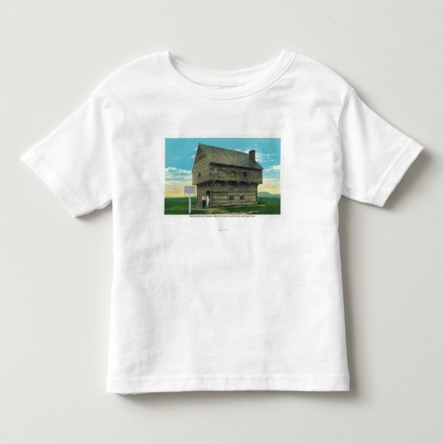 Außenansicht des Zeitraum-Block-Hauses Kleinkind T-shirt (Vorderseite)