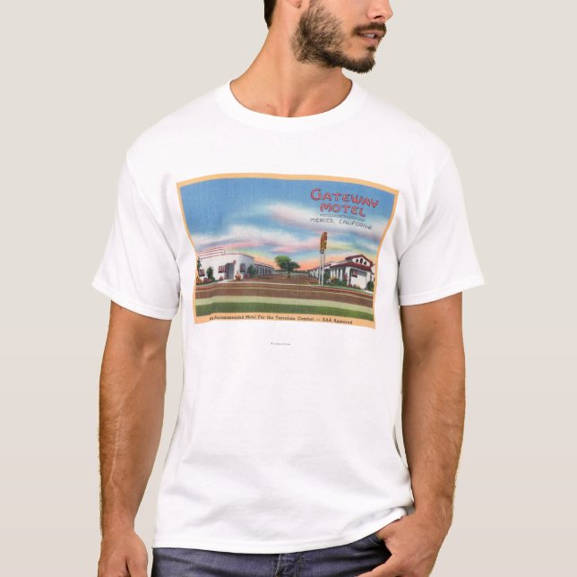 Außenansicht des Zugangs MotelMerced, CA T-Shirt (Vorderseite)
