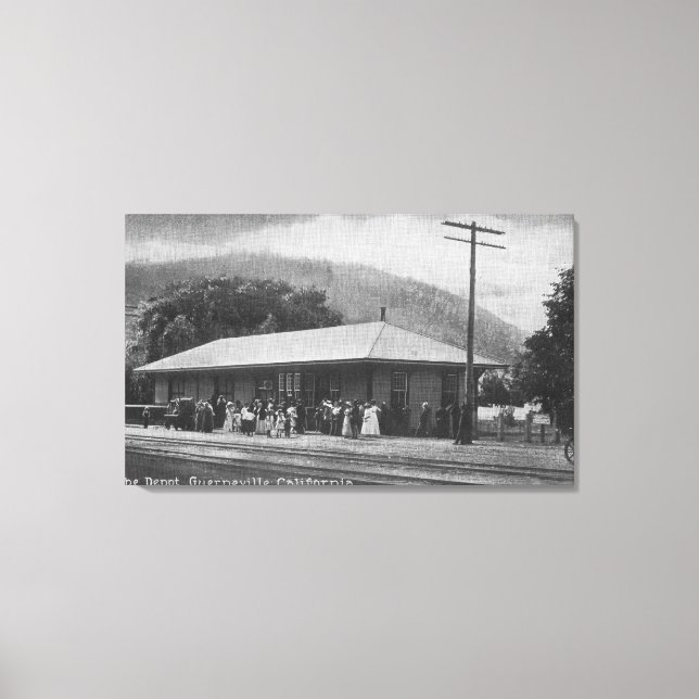 Außenansicht des Zuglagers Leinwanddruck (Vorderseite)