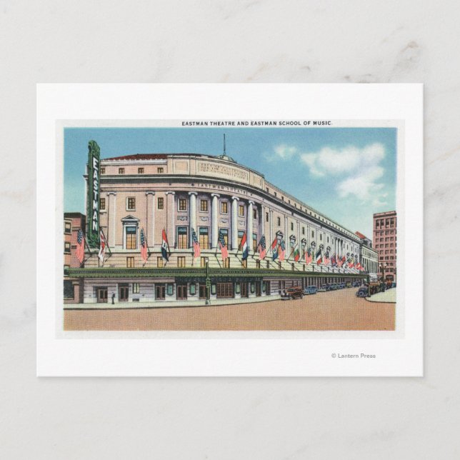 Außenansicht Eastman Theater & Schule of Eastman Postkarte (Vorderseite)