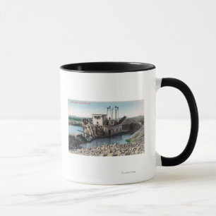 Außenansicht eines Goldenen DredgerOroville, CA Tasse