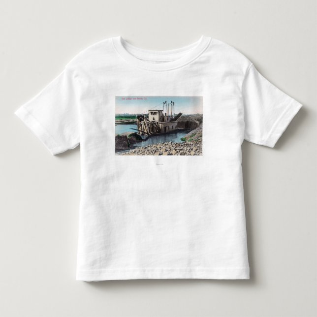 Außenansicht eines Goldes DredgerOroville, CA Kleinkind T-shirt (Vorderseite)