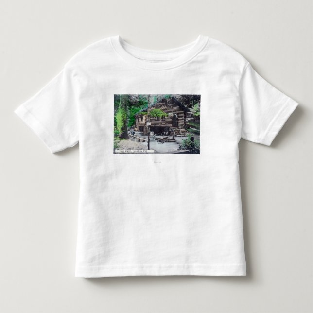 Außenansicht eines Klotzes CabinCazadero, CA Kleinkind T-shirt (Vorderseite)