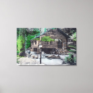 Außenansicht eines Klotzes CabinCazadero, CA Leinwanddruck