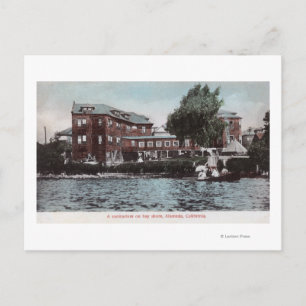 Außenansicht eines Sanitariums an der Bucht Postkarte