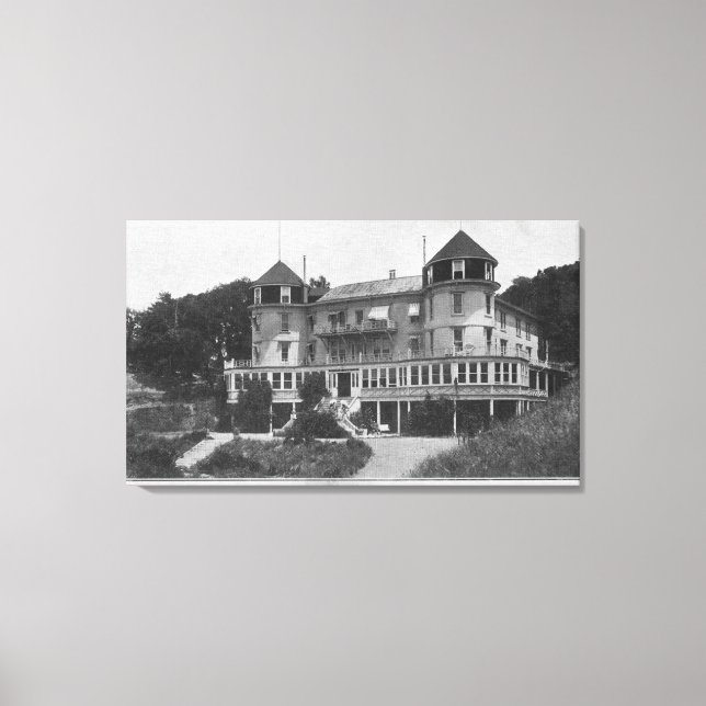 Außenansicht Hotel Bon Air in Escalle Leinwanddruck (Vorderseite)
