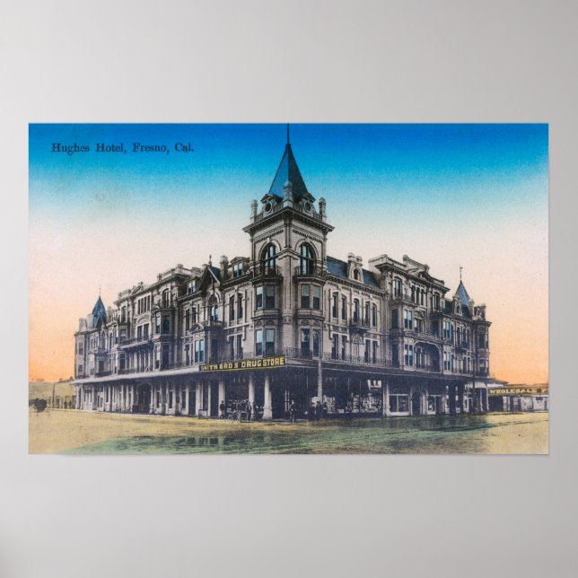 Außenansicht Hughes HotelFresno, CA Poster (Vorne)