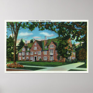 Außenansicht Kendrick Hall, Vassar-Uni Poster