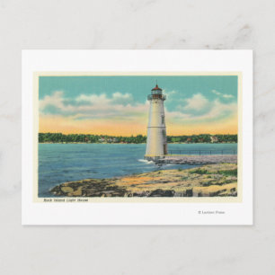 Außenansicht Rock Island Leuchtturm Postkarte