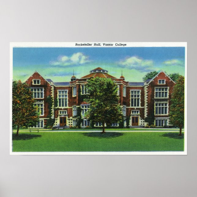 Außenansicht Rockefeller Hall, Vassar Poster (Vorne)