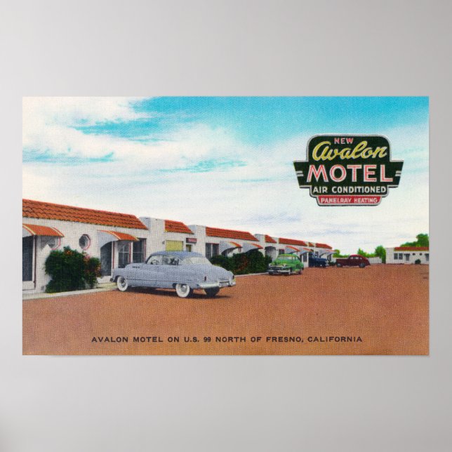 Außenansicht von Avalon MotelFresno, CA Poster (Vorne)
