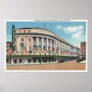 Außenansicht von Eastman Theater u. von Schule von Poster