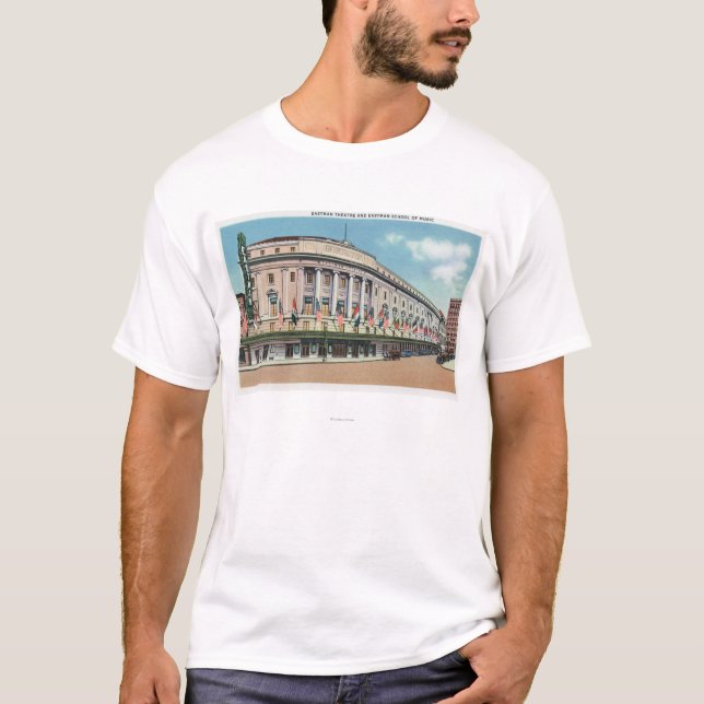Außenansicht von Eastman Theater u. von Schule von T-Shirt (Vorderseite)