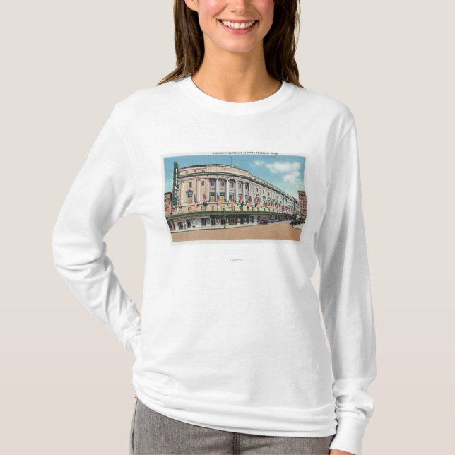 Außenansicht von Eastman Theater u. von Schule von T-Shirt (Vorderseite)