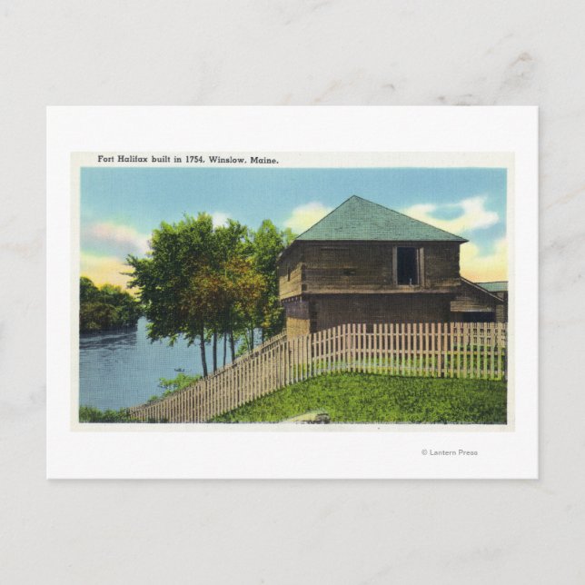 Außenansicht von Fort Halifax Postkarte (Vorderseite)