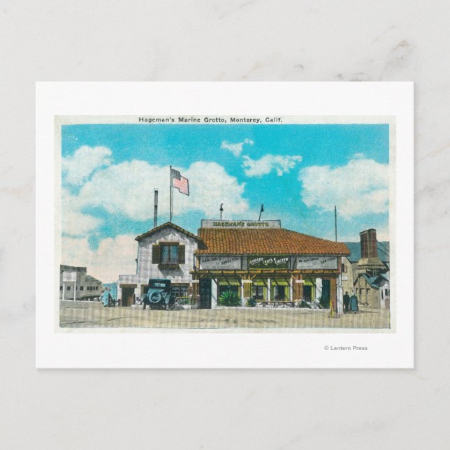 Außenansicht von Hagemans Meeresgrotte Postkarte (Vorderseite)
