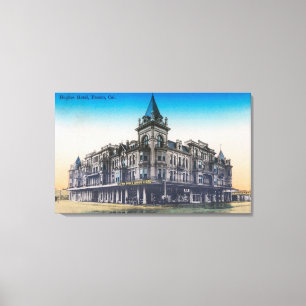 Außenansicht von Hughes HotelFresno, CA Leinwanddruck