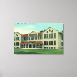 Außenansicht von Longfellow Schule Leinwanddruck