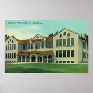 Außenansicht von Longfellow Schule Poster
