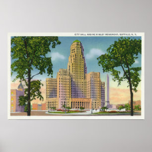 Außenansicht von Rathaus u. das McKinley Poster