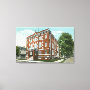 Außenansicht von St Joseph Schule Leinwanddruck