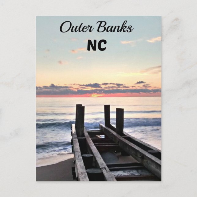 Außenbänke, North Carolina Postkarte (Vorderseite)