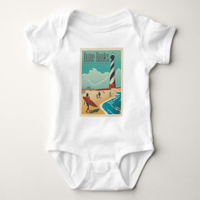 Außenbanken | North Carolina Baby Strampler (Vorderseite)