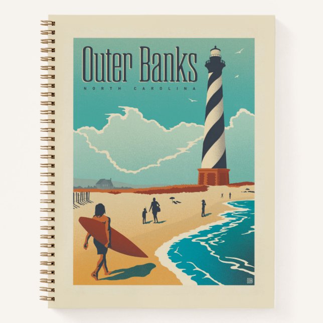 Außenbanken | North Carolina Notizbuch (Vorderseite)